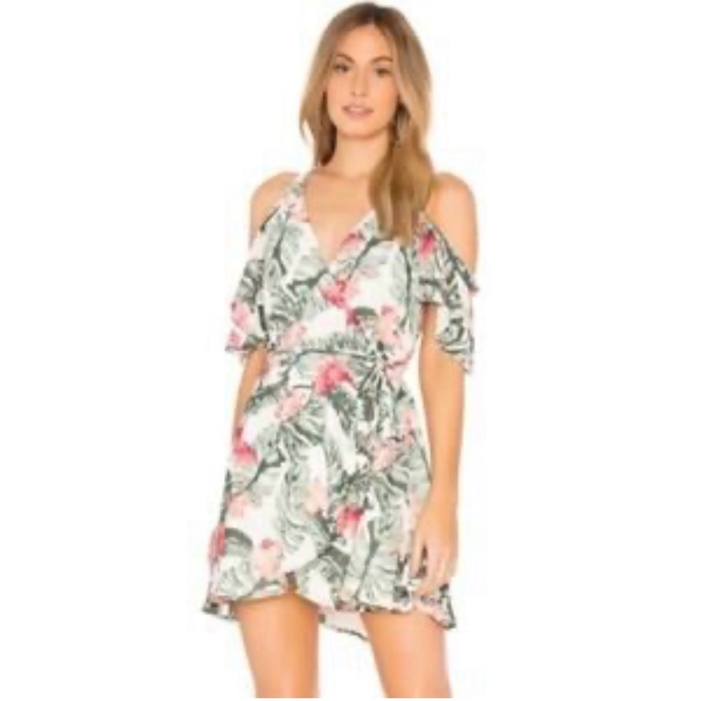 Privacy Please Pink and Green Floral Mini Dress